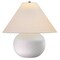Homeroots 18" Off White Ceramic Round Table Lamp With White Cone Shade 546110 - alternate 6