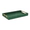 Homeroots 16" Green Wood Wood Faux Shagreen Serving Tray With Handles 571241 - alternate 7
