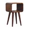 Homeroots 20" Brown Solid Wood Square Nightstand 651482 - alternate 12