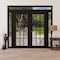 Vdomdoors Front Exterior Prehung Metal-Plastic Double Doors Clear Glass / MANUX 8355 Matte Black / Office Com MANUX8355DEXD-BLK-W16+72+16xH80+12-LH-I - alternate 4