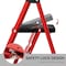 Wrightmaster 3.2 ft. Steel Step Ladder, 9 ft. Reach 500 lbs. Capacity with Non-Marring Feet ZoroY-RED8 - alternate 4