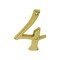 Ives House Number, Character: 4, 4 in H Character, Brass Character, Brass SC2-3046-605 - alternate 1