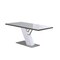 Homeroots 63" White and Silver Wood and Metal Pedestal Base Dining Table 555191 - alternate 4