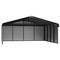 Arrow Storage Products 20 x 20 x 7 ft Eggshell Steel Carport with 3 Wall Kits CPH202007ECL3 - alternate 1