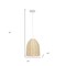 Homeroots White Simple Rattan Ceiling Light With Natural Shades 651669 - alternate 2