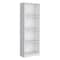 Homeroots 71" White Wood Four Tier Bookcase 546190 - alternate 5