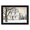 Homeroots Winter Porch Black Framed Print Wall Art 404504 - alternate 1