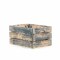 Homeroots 9" Organic Charcoal and Natural Distressed Wood Stacking Milk Crate 471954 - alternate 1