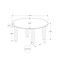 Monarch Specialties Dining Table, 48-in. Round, Veneer Top, Dining Room, Kitchen, Grey Veneer, Transitional I 1348 - alternate 2