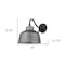 Homeroots Pebbled Gray Bowl Shape Outdoor Wall Light 398478 - alternate 6