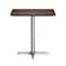 Flash Furniture 30" x 24" Outdoor Tabletop, Dark Brown, Seamless Surface Technology, 22x22 Silver Cast Iron X Base ST-REC2430-WBR-T2222S-GG - alternate 3