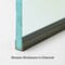 Fab Glass And Mirror Milan Stationary 24in. x 76in. Clear Frameless Fixed Stain Resistant Glass Panel Shower Door MSD1-24-76BN - alternate 2