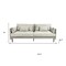 Homeroots 85" Beige Fabric Solid Wood Sofa 672575 - alternate 4