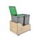 Rev-A-Shelf Maple Wood; Steel; Plastic, Natural Maple, 15 in W, 20.38 in H, 21.67 in D 4WCSC-1835DM-2 - alternate 4