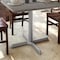 Flash Furniture Beverly 30in. x 30in. Restaurant Indoor/Outdoor Table X-Base w/3in. Dia. Table Height Column, Slvr XU-T3030-SLV-GG - alternate 2