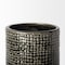 Homeroots 10" Black And Gold Abstract Cylinder Ceramic Table Vase 397513 - alternate 4
