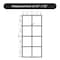 Fab Glass And Mirror Madeira French Style Grid Pattern Glass Shower Door, Matte Black, 34inin x 72in GSD-34-72ORB - alternate 4