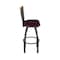Holland Bar Stool Co Eleanor 36in Swivel Extra Tall Bar Stool with Pewter Finish, Medium Back and Canter Bordeaux Seat 880 - alternate 6