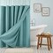 Homeroots Teal Sheer and Grid Shower Curtain and Liner Set 399754 - alternate 3