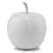 Homeroots 13" White Aluminum Decorative Apple Tabletop Sculpture 383753 - alternate 4