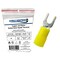 Kable Kontrol Copper and Nylon Butted Seam Spade Terminal, 12-10 AWG, Stud Size # 6, Yellow, 100 Pcs, 100PK STNY-1210-6-YL - alternate 1