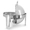 Megachef 6.3 Qt Round Stainless Steel Dome Top Professional Chafing Dish/Buffet Server Serving Dish MG-431102 - alternate 4
