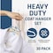 Lifemaster Velvet Non-Slip Hangers, Heavy Duty, 360 Deg Swivel Hook, Space-Saving, Ivory, 30PK LMVELIVO33 - alternate 4