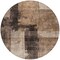 Homeroots 8' Brown Black And Tan Round Abstract Washable Indoor Outdoor Area Rug 606046 - alternate 4
