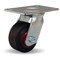 Hamilton General Service Swivel Caster, 4" x 2" Mold-On Rubber on Cast Iron Wheel, 3/4" Straight Roller Bearing S-GS-4R - alternate 1
