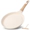 Nutrichef 9.45 in Non-Stick Crepe Pan with Wooden Spreader, Durable Marble Coated Dosa Pan, Bakelite Handle NCMKCP0024WT - alternate 1