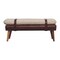 Homeroots 35in Brown Genuine Leather and Solid Wood Upholstered Storage Bench With Cabinet 717472 - alternate 4
