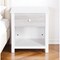 Homeroots 24" White Solid Manufactured Wood and Wood One Drawer Nightstand 530250 - alternate 1