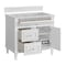 James Martin Vanities Lorelai 36" Single Vanity, Bright White, w/ 3 CM Phantome Eclos Top 424-V36-BW-3PHT - alternate 4