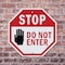 Signmission Stop Do Not Enter, 6 inch X 6 inch, Plastic Sign, 2PK OC-P-2PACK-6-46 - alternate 3