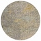Homeroots 8' Ivory Gray And Black Round Abstract Washable Indoor Outdoor Area Rug 596820 - alternate 4