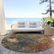 Homeroots 8' Sage Tan And Copper Round Abstract Washable Indoor Outdoor Area Rug 606106 - alternate 6