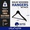 Lifemaster Wooden Hanger Set, Non-Slip, 360 Deg Swivel Hook, Space-Saving, Black, 80PK LMWD80BK - alternate 5
