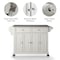 Crosley Full Size Granite Top Kitchen Cart KF30003EWH - alternate 3