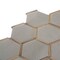 Apollo Tile Aureole 8.66 in. x 9.84 in. Matte Cloud Gray and Brown Porcelain Hexagon Wall and Floor Tile (8.07 sq ft/case) - 18 Sheets APLENC88CENA - alternate 7