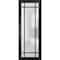 Sartodoors Slab Barn Door Panel Frosted Glass Lite Planum 2112 Black 36x96 Solid Core Modern Interior PLANUM2112S-BLK-36 x 96 - alternate 1