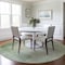 Homeroots 8' Artichoke Green Round Geometric Washable Indoor Outdoor Area Rug 608084 - alternate 5