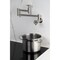 Kingston Brass Wall Mount Pot Filler Faucet with Knurled Handle, Brushed Nickel KS8108RKZ - alternate 2