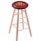 Holland Bar Stool Co Maple Counter Stool, Natural Finish, Iowa State Seat RC24MSNat - alternate 1
