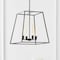 Jonathan Y Hutson 4-Light 21" Iron Modern Angled LED Chandelier, Black JYL9534A - alternate 4