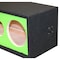 Deejay Led For 10-in Three Horn Two Tweeters Side Speaker Enclosure Green Vinyl cloth colored D10H3TW2VYGRSIDE - alternate 2