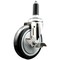 Service Caster 5 Inch 316SS Black Polyurethane Swivel 1-1/8 Inch Expanding Stem Caster Brake SCC-SS316EX20S514-PPUB-BLK-TLB-118 - alternate 1