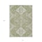 Homeroots 10' X 14' Artichoke Green Beige And Ivory Medallion Washable Indoor Outdoor Area Rug 589025 - alternate 4