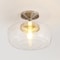 Jonathan Y Marfa 14" 1-Light Modern Farmhouse Schoolhouse Frosted Glass/Metal LED Semi Flush Mount, Nickel JYL7517D - alternate 9