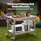 Vevor Stainless Steel Work Table Commercial Prep Table 24x18 Inch With 4 Casters GZT61*45*85 - alternate 4
