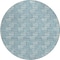 Homeroots 8' Teal Blue And Ivory Round Geometric Washable Indoor Outdoor Area Rug 595039 - alternate 3